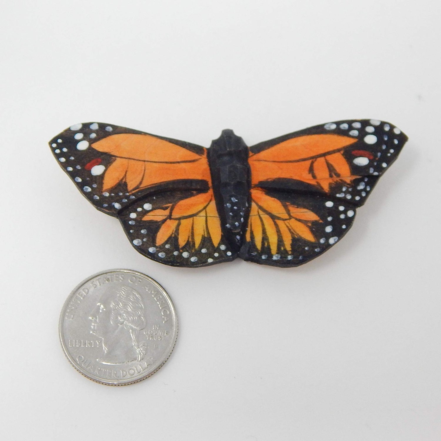 Wood Carved Animal Fridge Magnet Adult Kitchen Decor Cute Unique Custom Art Figurine (Butterfly) Selsela