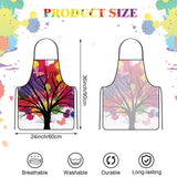 3 Pieces Colorful Artist Painting Apron Paint Splatter Apron Butterfly Tree Art Teacher Gifts Waterproof Painters Apron Adjustable Artist Smock for Eurzom