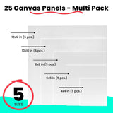 Chalkola Artist Bundle: 28 Watercolor Brush Pens + 25 Canvases Variety Pack Chalkola