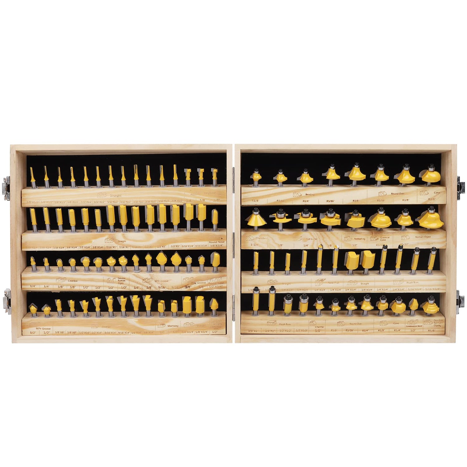 MNA Router Bits Set 1/4 Inch Shank 丨100 Piece Set MNA