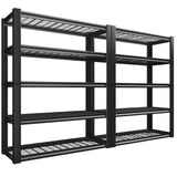 REIBII 72''H Garage Shelving Heavy Duty Garage Storage Shelves 2000LBS Heavy Duty Shelving Adjustable 5 Tier Metal Shelves for Storage Rack,Garage REIBII