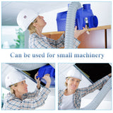 4'' x 50' Flexible PVC Dust Collection Hose with Stainless Steel Hose Clamps Clear Vacuum Hose Dust Collection Fittings Dust Collector Accessories Amylove