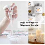 HTVRONT White Mica Powder for Epoxy Resin - 3.5 oz (100g) Nature Non-Toxic Mica Pigment Powder, Mica Powder for Soap Making, Lip Gloss, Candle HTVRONT