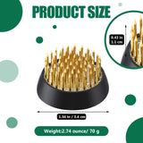 Sliner 8 Pcs Flower Frogs Round Brass Flower Holder Japanese Ikebana Vase Floral Frogs Flower Arranger Flower Fixed Tools Pin for Flower Arrangement Sliner