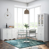 HORSTORS 67" Tall Storage Cabinet, Freestanding Pantry Cabinet with Glass Door and Shelves, Linen Bathroom Cabinet with 2 Drawers for Living Room, HORSTORS