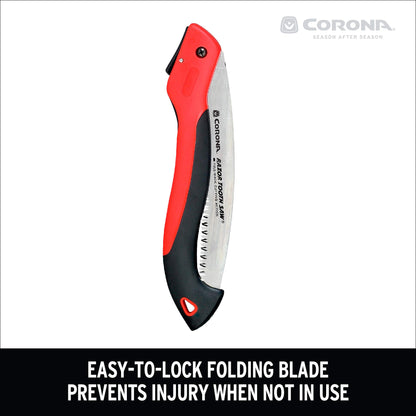 Corona Tools 10-Inch RazorTOOTH Folding Saw | Pruning Saw Designed for Single-Hand Use | Curved Blade Hand Saw | Cuts Branches Up to 6" in Diameter |