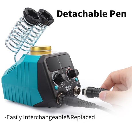 YIHUA 939D-VII Pyrography Tool Wood Burning Pen Kit Station 2-in-1 Solid-Point 200~480°C (with Temp Display)/Wire-Nib 250~750°C with 23 Nibs, 25 YIHUA