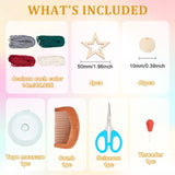 FREEBLOSS 4 Set Christmas Tree Macrame DIY Kit for Beginners Christmas Tree Hanging Ornaments for Holiday Wall Hanging, Come with Step by Step FREEBLOSS