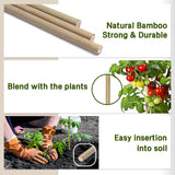 Plant Stakes,18 Inches Natural Garden Bamboo Sticks,BOVITRO 20Pcs Plant Support Stakes for Tomatoes,Beans,Vegetable and Potted Plants BOVITRO