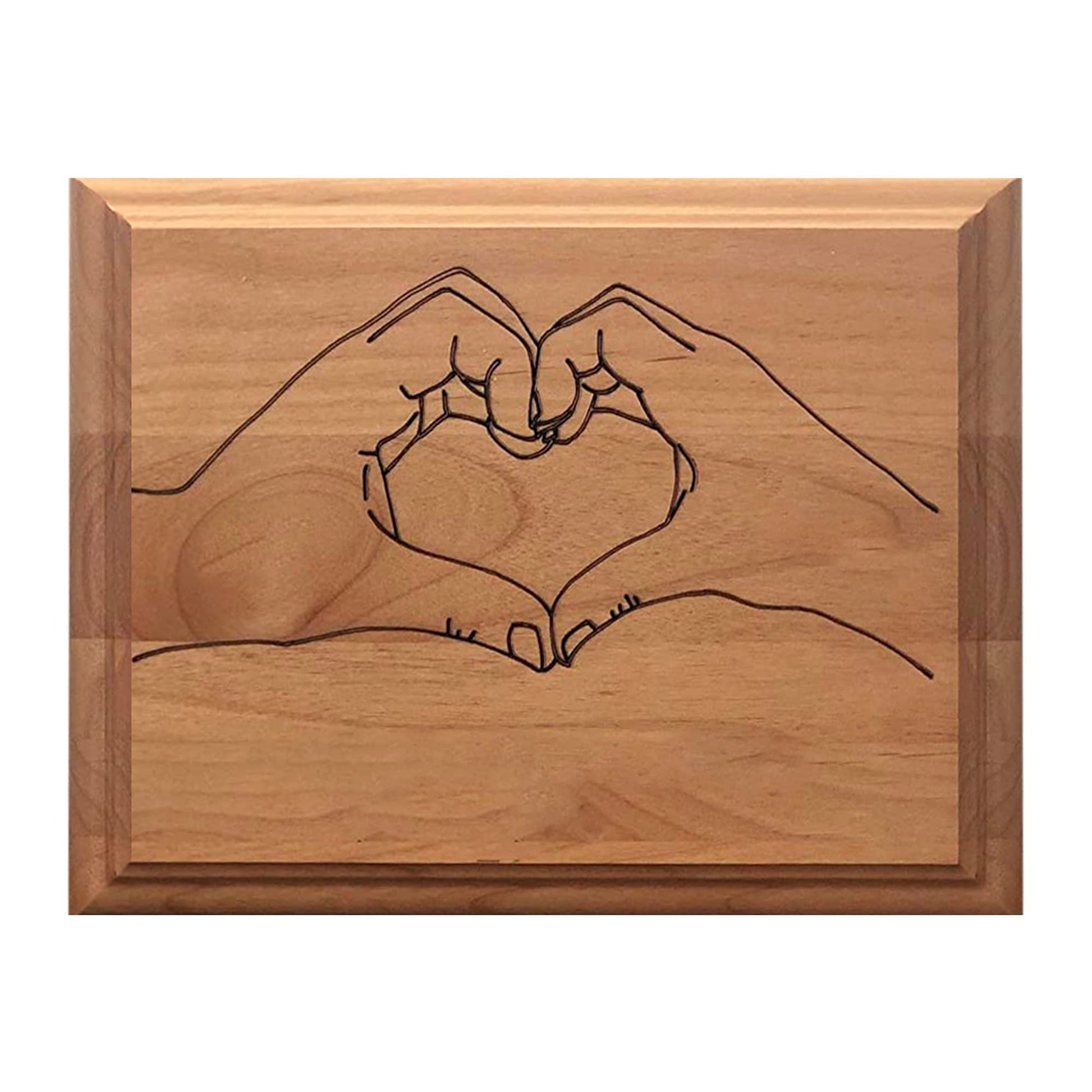 Personalized Wood Plaque with Heart Valentines Day - Wood Plaque Gift for Him Her Couple - WoodArtSupply