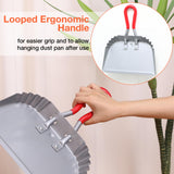 4 Pack Industrial Metal Dustpan 12 Inch Heavy Duty Dust Pan with Handle Handheld Dustpan Wide Scooper Dust and Debris Sweeping Tool Ideal for Uiifan