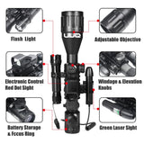 UUQ 4-16X50 AO Rifle Scope Red/Green Illuminated Range Finder Reticle W/Green Laser - Holographic Reflex Red Dot Sight - 5 Brightness Modes UUQ