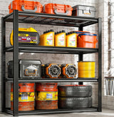 REIBII 40" W Garage Shelving Heavy Duty Storage Shelves 2240LBS Heavy Duty Shelving 4-Tier Adjustable Metal Shelves for Storage Rack Industrial REIBII