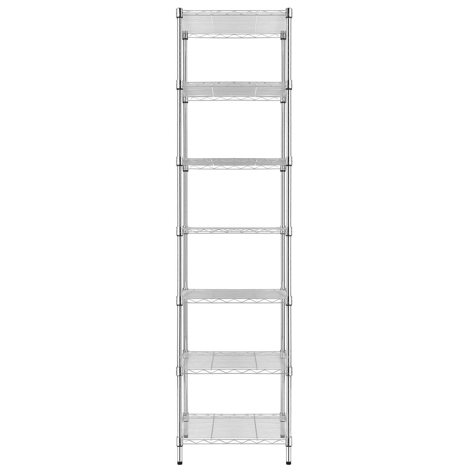 Finnhomy Heavy Duty 7 Tier Wire Shelving, 18x18x72 inches 7 Shelves Storage Rack with Thicken Steel Tube, Pantry Shelves for Storage, Adjustable Finnhomy
