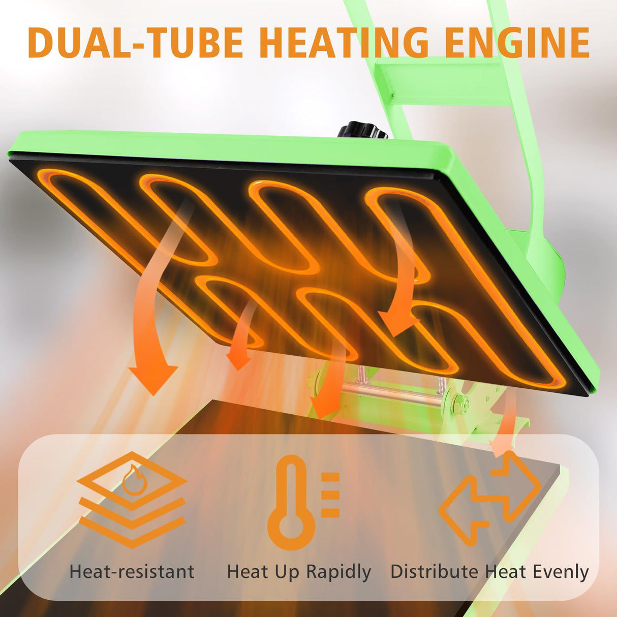 UOKRR Clamshell Heat Press Machine for T Shirts,15" x 15" Portable Heat Press for Sublimation/HTV(Heat Vinyl Transfer)-with Pressure Knob for Home UOKRR