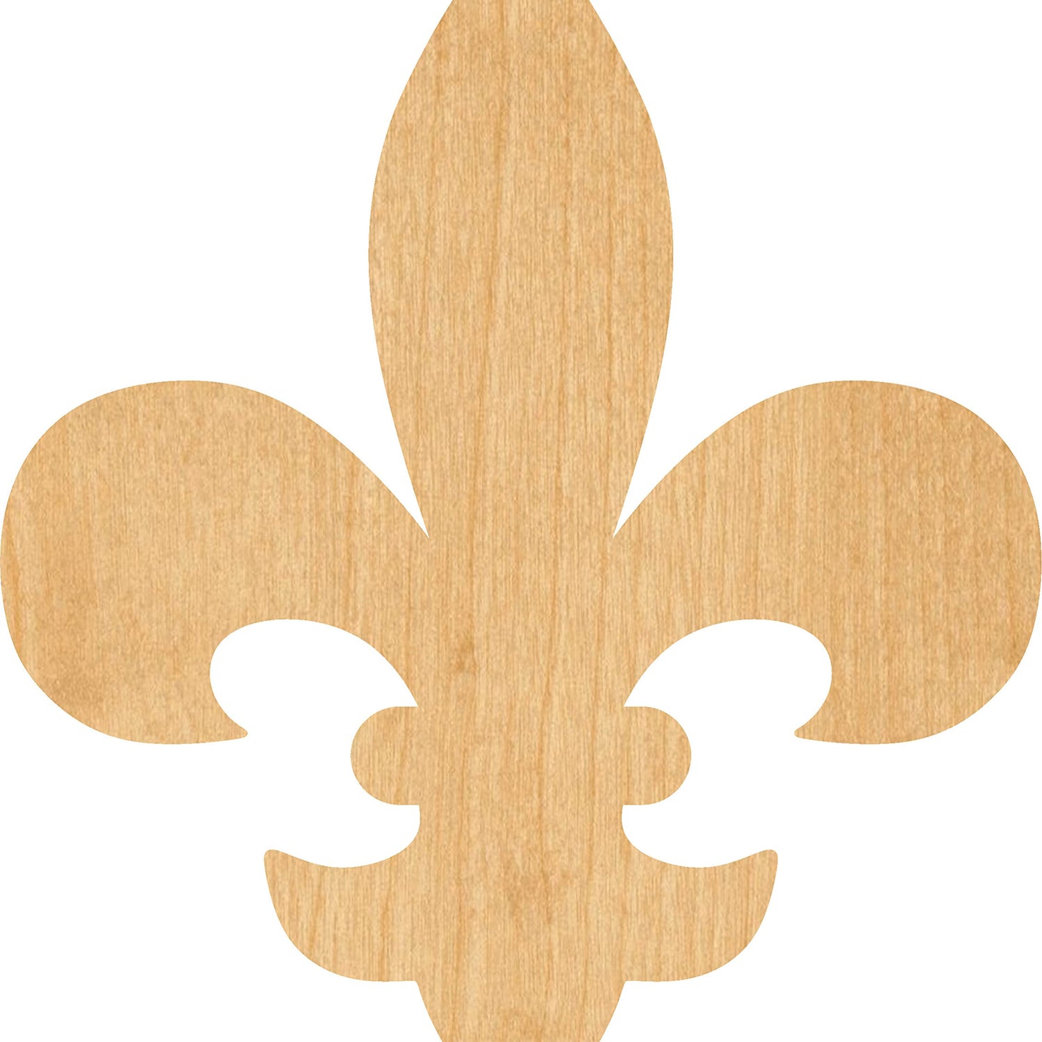Fleur De Lis 3 Laser Cut Out Wood Shape Craft Supply - 4 Inch Generic