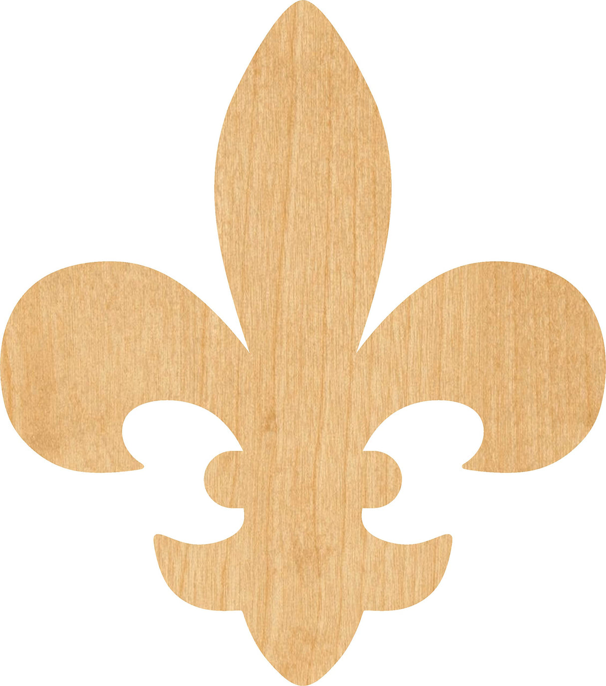 Fleur De Lis 3 Laser Cut Out Wood Shape Craft Supply - 4 Inch Generic