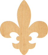 Fleur De Lis 3 Laser Cut Out Wood Shape Craft Supply - 4 Inch Generic