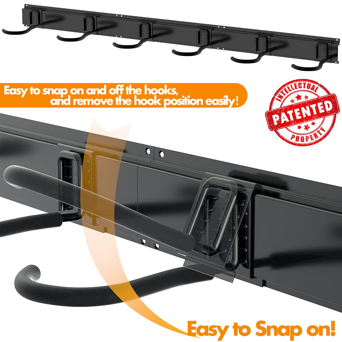 TORACK Bike Storage Rack, 6 Bike Rack Wall Mount Home and Garage Organizer, Vertical Bicycles Hanger Hooks for Indoor Space Saving TORACK