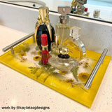 RESINWORLD Large Tray Mold with Handles + Upgrade 10 pcs Silicone Coaster Molds Kit Storage Box Mold for Resin Casting ResinWorld