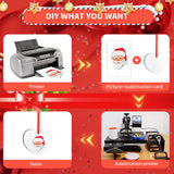 Marsui Sublimation Wooden Ornaments Blanks Christmas Sublimation Blanks Pendant Unfinished Christmas Tree Discs Wooden Ornaments Sublimation Wooden Marsui