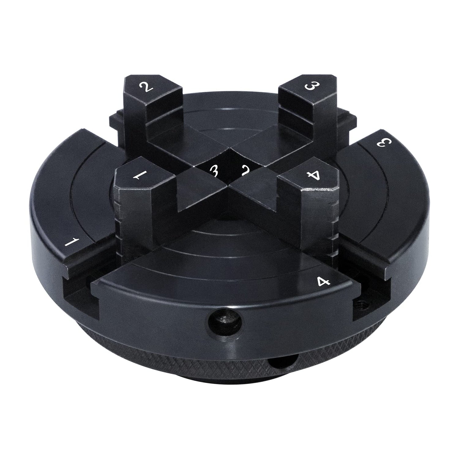 DEEFIINE 4 Inch Wood Lathe Chuck Set 1" x 8 tpi & 3/4"x16TPI Adapter, Self Centering 4 Jaw Wood Turning Chuck DEEFIINE