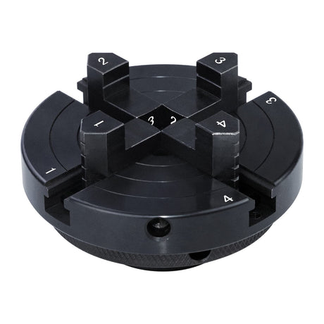 DEEFIINE 4 Inch Wood Lathe Chuck Set 1" x 8 tpi & 3/4"x16TPI Adapter, Self Centering 4 Jaw Wood Turning Chuck DEEFIINE