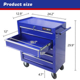 MHEOMTME 5-Drawers Tool Cabinets On Wheels, Rolling Tool Chest with Drawers, Craftsman Tool Box with Keyed Locking System, Tool Storage Organizer for MHEOMTME