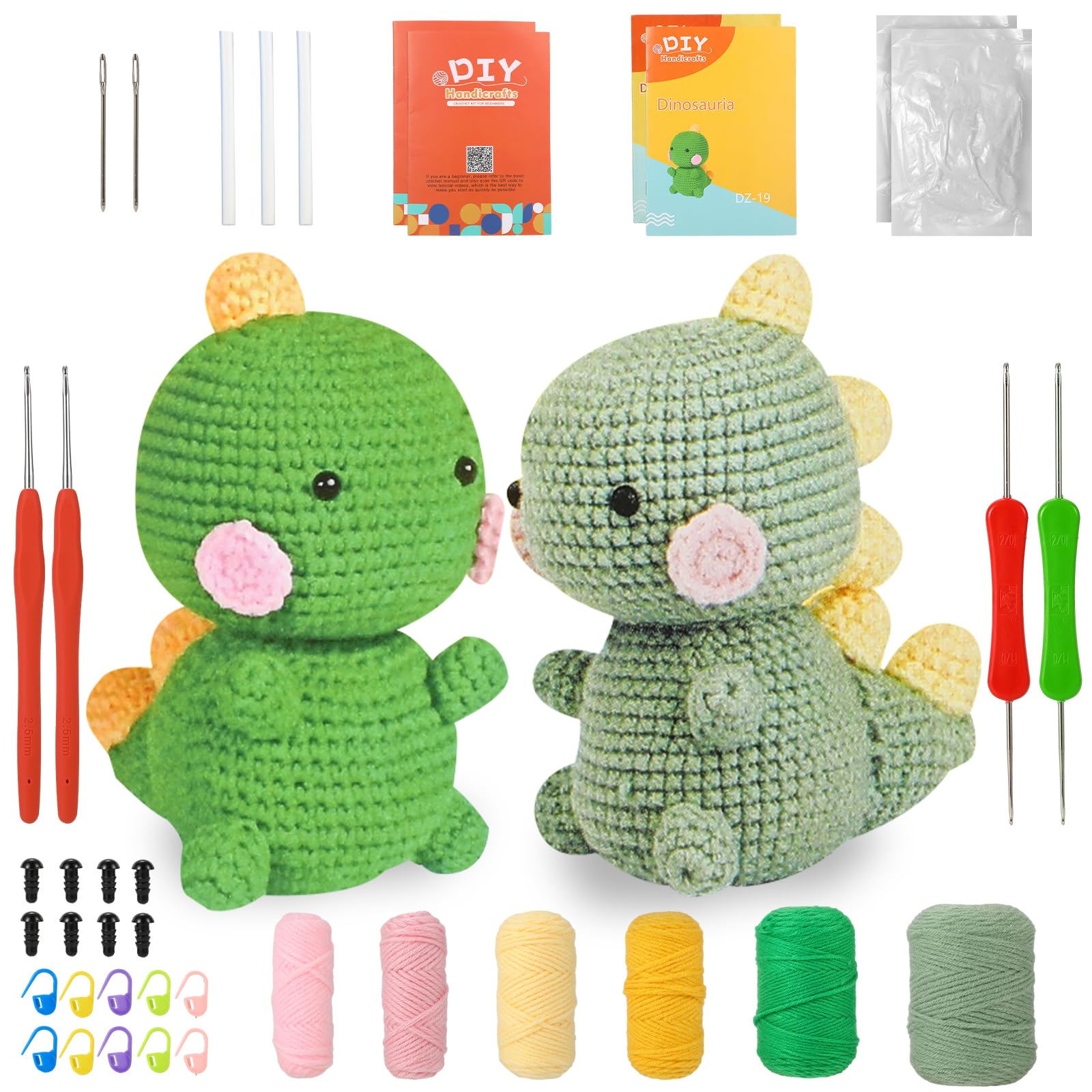 OFUSUY Crochet Kit for Beginners, Knitting Crochet Kits, Beginners Crochet Kit, Crochet Animal Kit with Step by Step Video Tutorial, DIY Craft Hobby - WoodArtSupply