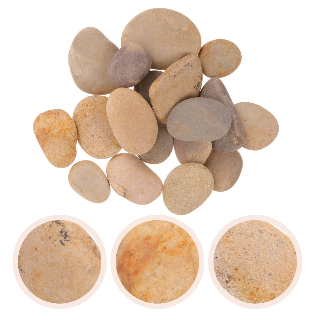 MAGICLULU 20pcs Painted Stone River Rocks for Painting Smooth Natural Stones Painting Rocks Bulk for Adults Bundle River Stones Birthday Party MAGICLULU
