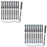 Shuttle Art School & Work Supplies Bundle, 20 Pack(10 black 10 blue) Liquid Ink Rollerball Pens, 0.5mm Extra Fine Point, Quick Drying for Writing Shuttle Art