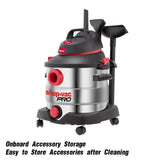 Shop-Vac 8 Gallon 6.0 Peak HP Wet/Dry Vacuum, Stainless Steel Tank, Portable Shop Vacuum with Multifunctional Attachments for Jobsite, Garage & Shop-Vac
