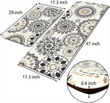 Sofort Kitchen Mat, Cushioned Anti Fatigue Kitchen Rug Set, 2 Pieces Non Slip Waterproof Kitchen Mats for Floor, Comfort Heavy Duty Standing Mat for Sofort