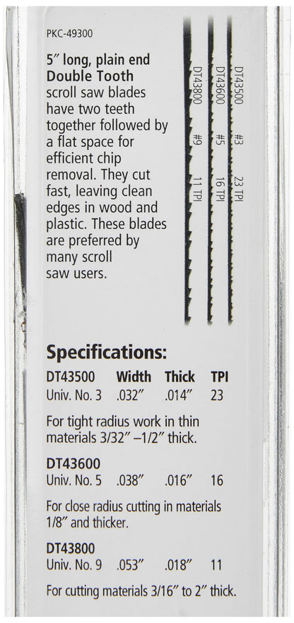 OLSON SAW DT49300 Double Tooth Scroll Saw Blade - WoodArtSupply