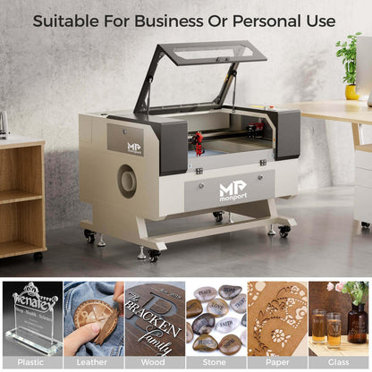 Monport 60W Auto Focus CO2 Laser Engraving and Cutting Machine with Larger Working Area(20"x 28") Laser Engraving Machine Support Laser Software Like - WoodArtSupply