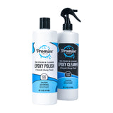 Promise Epoxy - 32 Ounce Kit of Pro Polish (16oz) & Cleaner (16oz), Specially Formulated for Epoxy Resin & High Gloss Finishes, Removes Scratches & Incredible Solutions