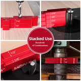 KAGYIFLY Setup Blocks Woodworking, 14pcs Aluminum Setup Blocks Height Gauge Set for Router Table Saw and Angle Measure Set up (Each Setup Bars has KAGYIFLY