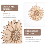 Operitacx 20pcs Sunflower Wood Chips Unfinished Hanging Ornaments Painting Flower Chips Daisy Embellishments for Crafts Blank Scrapbook Sunflower Operitacx