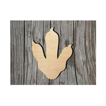 Dinosaur Footprint Wood Craft Unfinished Wooden Cutout Art DIY Wood Signs Inspirational Wall Plaque Rustic Home Wall Hanging Sign Decor for Living