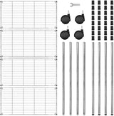 YSSOA 4-Tier Heavy Duty Storage Shelving Unit 1000Lb Capacity,Chrome,35.43" D x 17.72" W x 61.02" H inch YSSOA