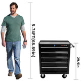 5-Drawer Rolling Tool Cart, Rolling Tool Box on Wheels, Lockable Home Repair Tool Storage Organizer, Tool Chest Cabinet for Mechanic, Garage Larmliss