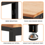 Haddockway Adjustable Workbench for Garage,48"x 24" Rubber Wood Top Work Bench with Power Outlets, Max 2000 Lbs Load Capacity Heavy Duty Workstation Haddockway