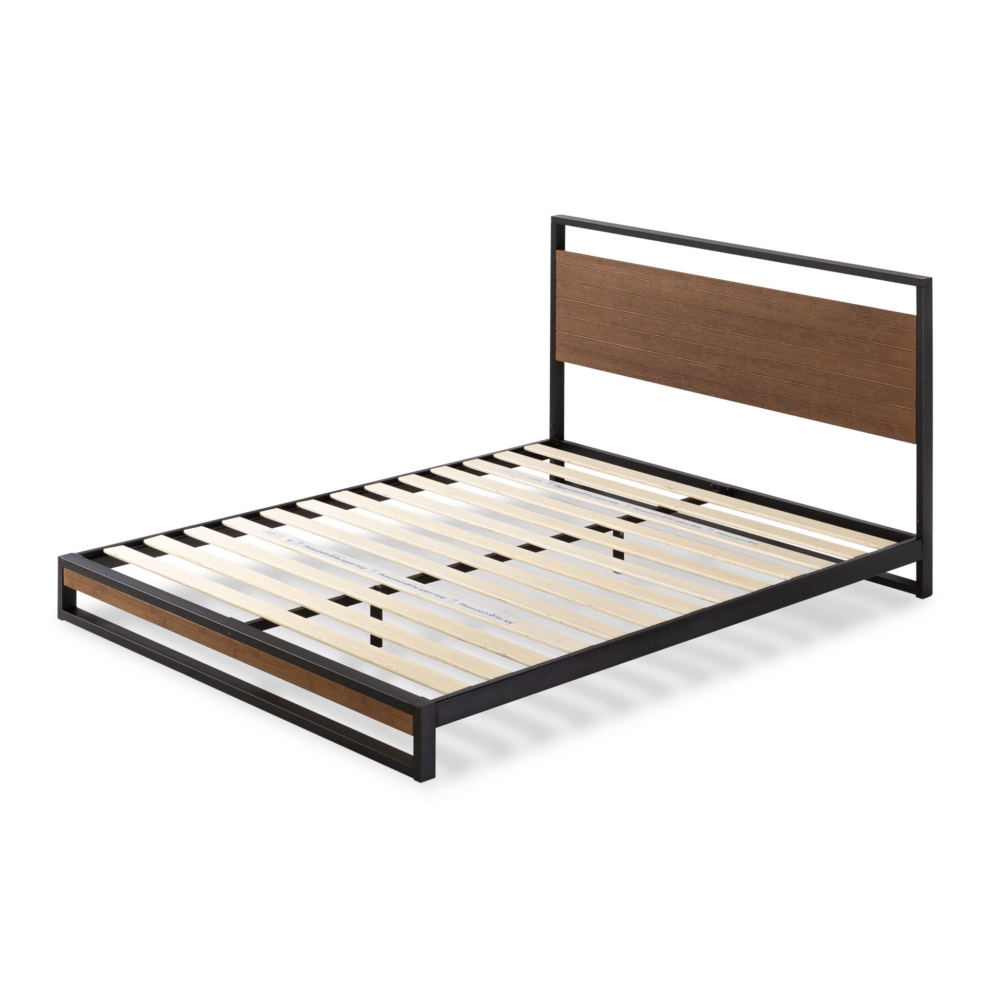 ZINUS Suzanne 37 Inch Bamboo & Metal Platform Bed Frame with Solid Steel Support - WoodArtSupply