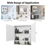 Lifetime Home Modern Bathroom Wall Cabinet with Mirror & Adjustable Shelf - Wall Mounted Utility Medicine Cabinet for Kitchen, Living Room Laundry Lifetime Home