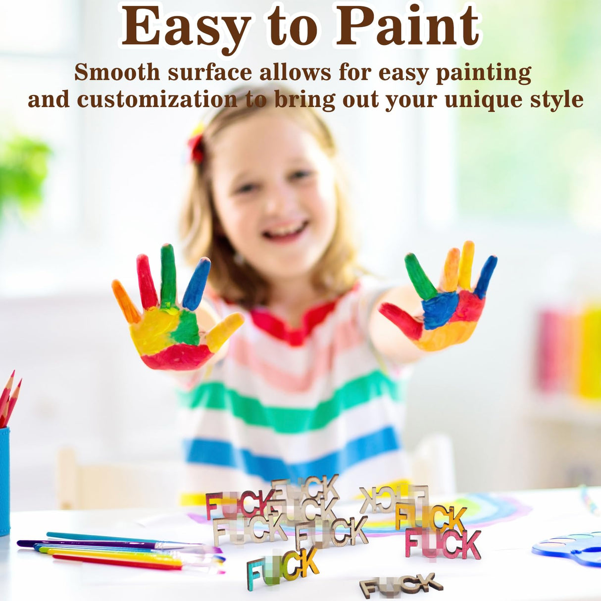 Beeveer 500 Pcs Wooden Words That Symbolize Attitudes Cutouts Bag of Words That Symbolize Attitudes to Give Mini Unfinished Wood Words That Symbolize Beeveer