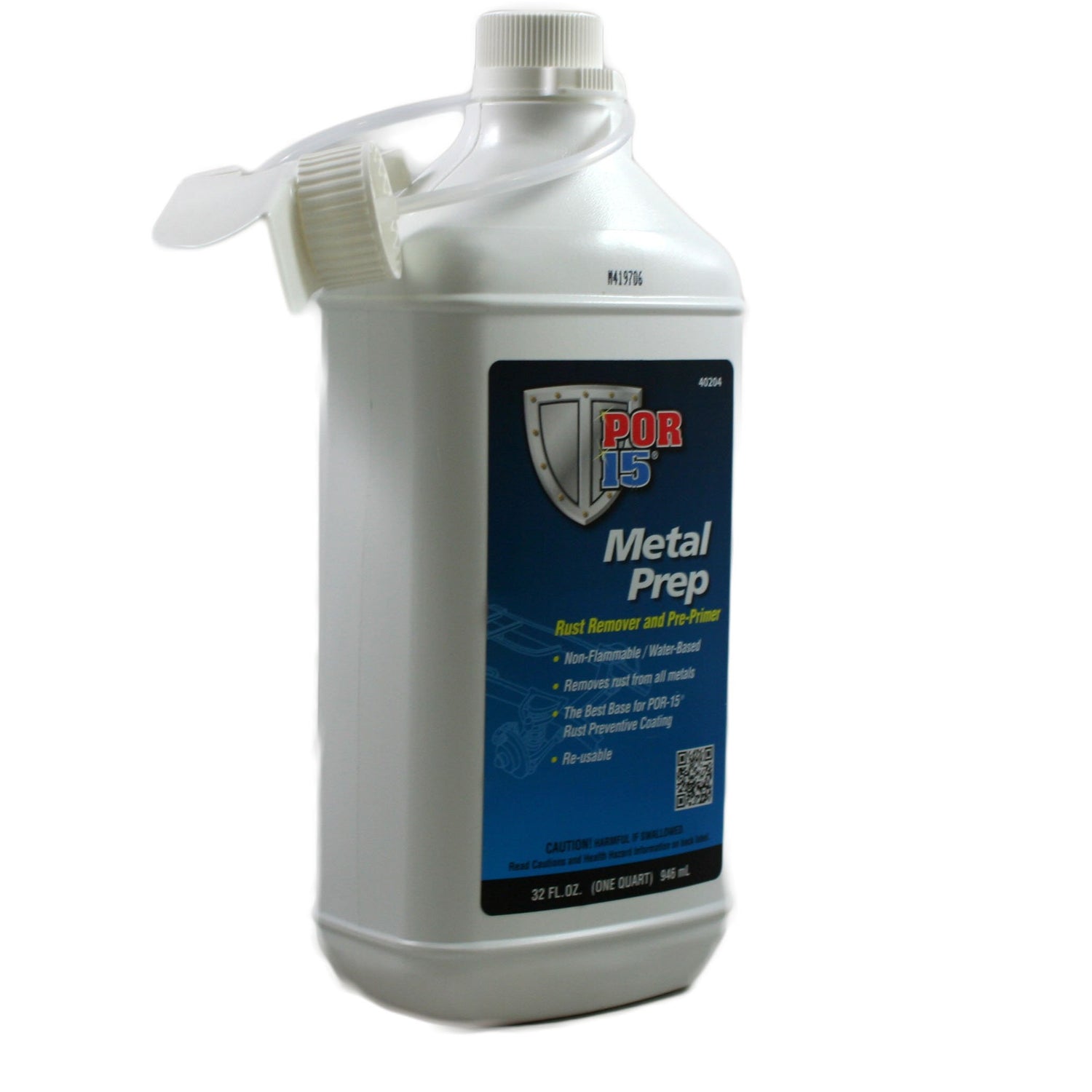 POR-15 Metal Prep, Metal Etching Rust Neutralizer, Non-flammable and Water-based, 32 Fluid Ounces, 1-quart POR-15