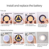 STAR-SPANGLED Tap Light Push Lights Mini Night Touch Light LED Puck Lights Portable Under Cabinet Lighting Battery Operated Powered DIY Stick On STAR-SPANGLED