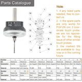 PGFUN CNC 3D Touch Probe Upgraded XYZ Axis Anti-roll Edge Finder Waterproof 3 Coordinate Measuring Sensor Kit with 6mm Shank & 6.5 Ft Cable, PGFUN