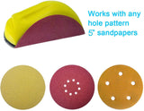 M-jump 5 inch Mouse Hand Sanding Pad Hook and Loop Sanding Block Hook Backing Plate For Woodworking, Furniture Restoration, Home and Automotive Body. M-jump