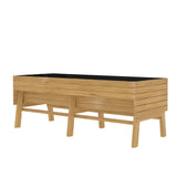 MUPATER Raised Garden Bed Outdoor for Vegetables with Legs, Large Elevated Garden Planter Box Wooden with Liner Design for Herbs, Natural MUPATER